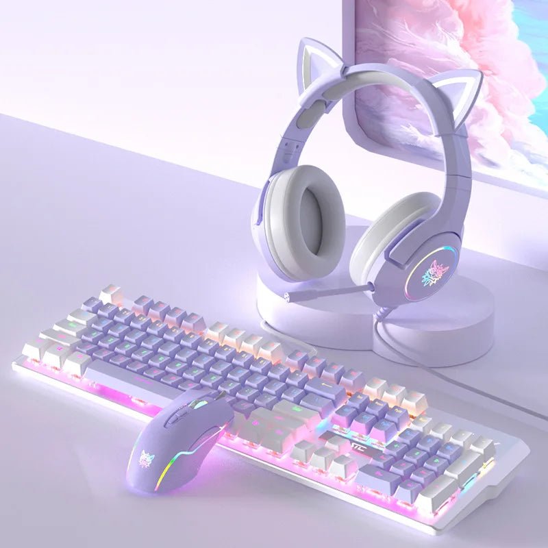 Unleash the Power of Elegance: Dream Purple Mechanical Keyboard and Mouse Set