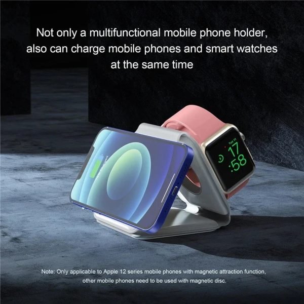 100W 3 in 1 Magnetic Wireless Charger Pad Stand for iPhone 14 13 15 8 Pro Max Airpods iWatch Fast Wireless Charging Dock Station - Image 6