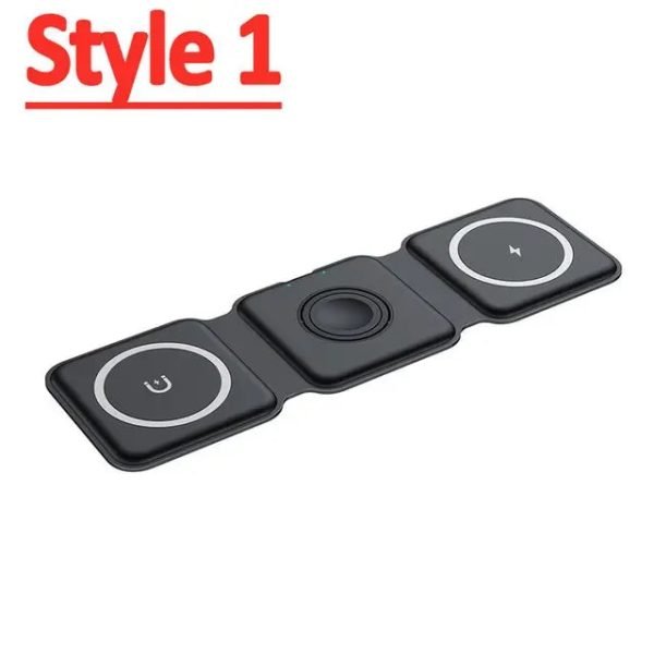 100W 3 in 1 Magnetic Wireless Charger Pad Stand for iPhone 14 13 15 8 Pro Max Airpods iWatch Fast Wireless Charging Dock Station - Image 7