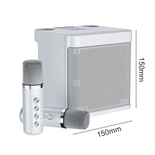 100W YS-203 Portable Karaoke Dual Microphone Wireless Speaker for Home Party Singing Equipment Stereo Bass Subwoofer Mixing Set - Image 9
