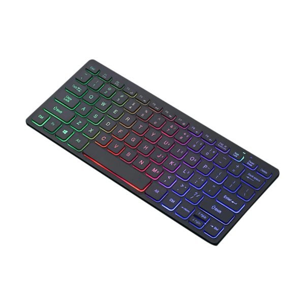 1PCS RGB Colorful Backlit 78keys Wired Keyboard Mini Small Size USB Set Home Office Universal Laptop Desktop External Keypad - Image 2