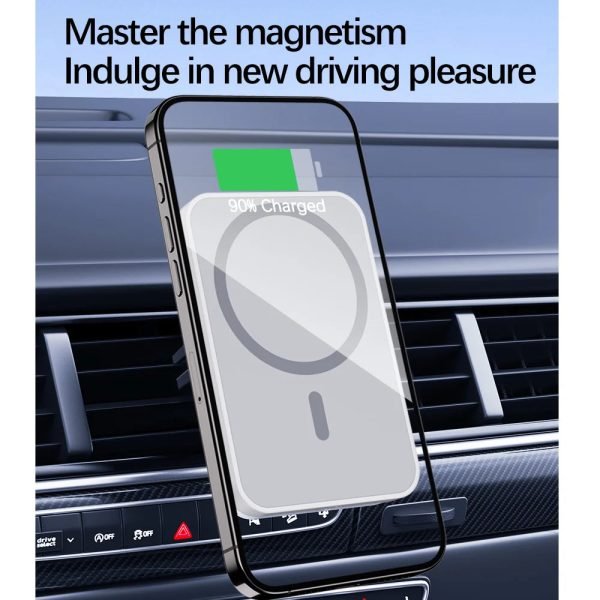 30W Magnetic Car Wireless Charger Macsafe Car Charger Air Vent Phone Holder For iPhone 15 14 13 12 Pro Max Fast Charging Station - Image 4