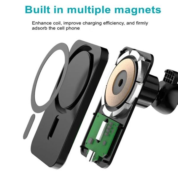 30W Magnetic Car Wireless Charger Macsafe Car Charger Air Vent Phone Holder For iPhone 15 14 13 12 Pro Max Fast Charging Station - Image 5