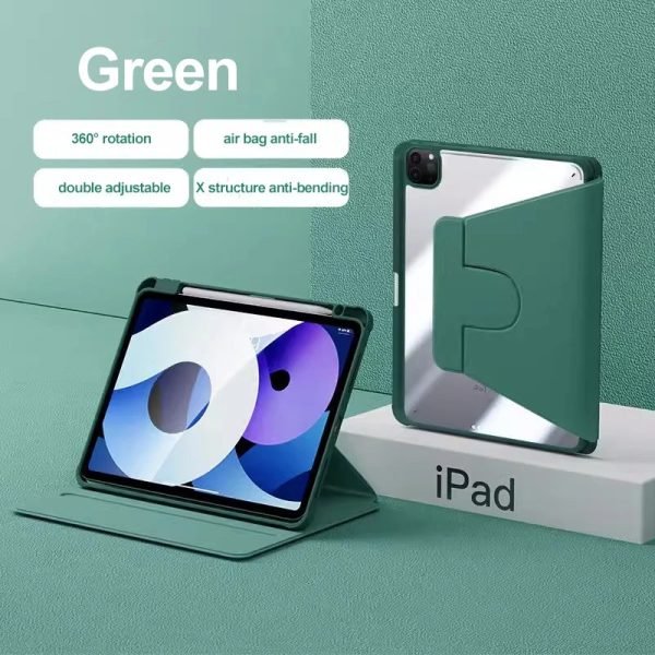 360° Rotating Case For IPad Pro 11 2022 10th 10.9 2022 Air 5 Air4 3 2 1 9.7 10.2 Mini 6 5 4 3 2 1 PU Leather Cover With Pen Slot - Image 11