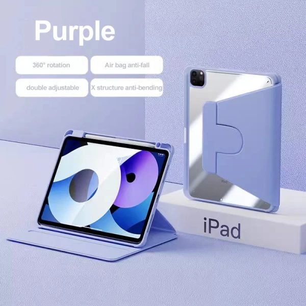 360° Rotating Case For IPad Pro 11 2022 10th 10.9 2022 Air 5 Air4 3 2 1 9.7 10.2 Mini 6 5 4 3 2 1 PU Leather Cover With Pen Slot - Image 7