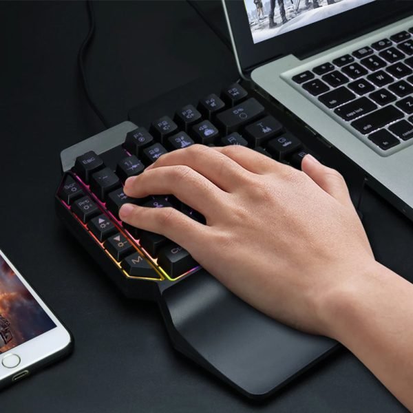 39 Key Mechanical Keyboard Gaming, RGB USB Wired Mouse Gamer Keypad Backlight Game Controller For Gamer Tablet PC Laptop - Image 4