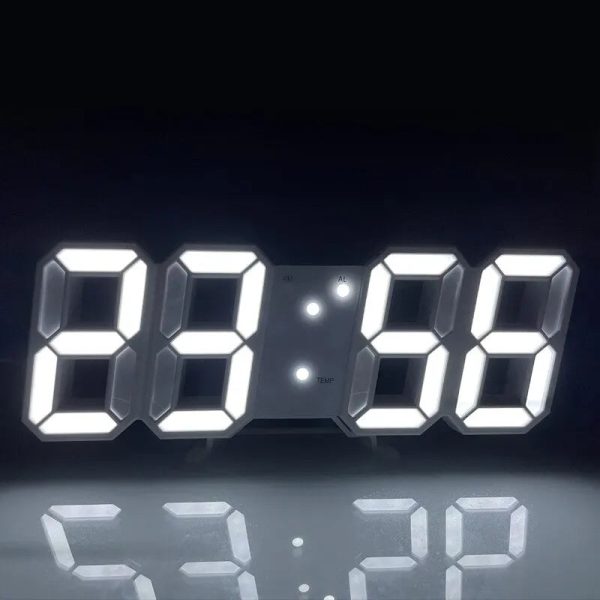 3D LED Digital Clock Luminous Fashion Wall Clock Multifunctional Creative USB Plug In Electronic Clock Home Decoration - Image 5