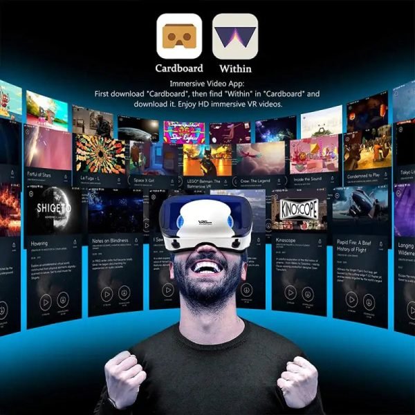 3D VR Headset Virtual Reality Smart Glasses Helmet For Smartphones Mobile Cell Phone With Controllers Lenses Goggles Binoculars - Image 2