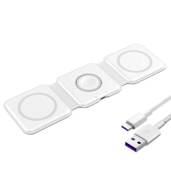 50W 3 in 1 Magnetic Wireless Charger Pad for iPhone 15 14 13 12 11 Apple Watch 8 7 6 AirPods Fast Wireless Charging Dock Station - Image 8