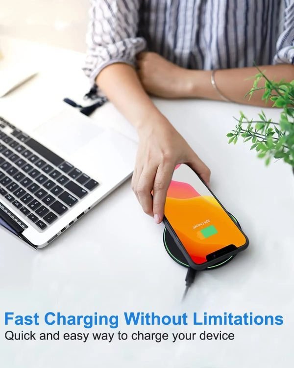 50W Qi Wireless Charger For iPhone 13 12 15 Pro Xs Max Mini X Xr Induction Fast Charging Pad For Samsung S22 S21 s8 s9 s10 Note - Image 2