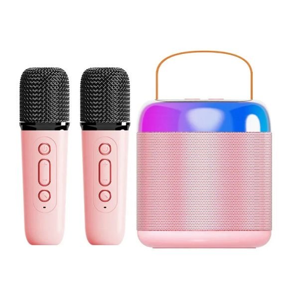 Bluetooth Wireless Portable Speaker Multi-function Karaoke Dual Microphone Music MP3 Player Karaoke Machine for Kids Adults