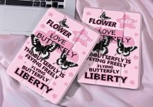 Butterfly Case For iPad 9th/ 8th/ 7th Generation 10.2 inch Case,For MiNi 4/5/6 Cover,with Pencil Holder,Auto Wake/Sleep Cover