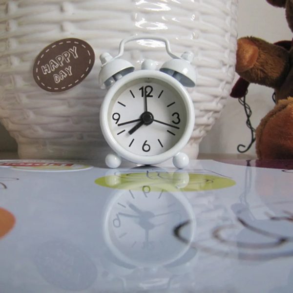 Creative Cute Mini Metal Small Alarm Clock Electronic Small Alarm Clock 6.3x2x4.3cm