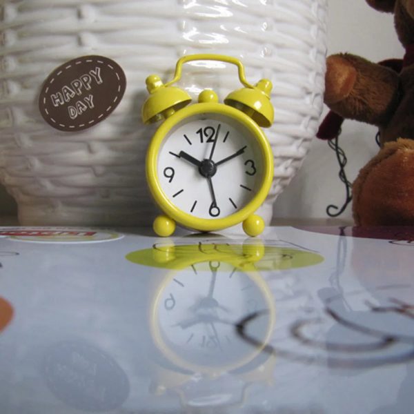 Creative Cute Mini Metal Small Alarm Clock Electronic Small Alarm Clock 6.3x2x4.3cm - Image 11