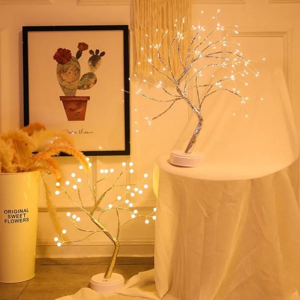 Creative Led Tree Table Lamp Full of Stars 36/108 LEDs Touch Switch Fairy Night Lamp Gift Christmas for Kids Home Bedroom Light - Image 3