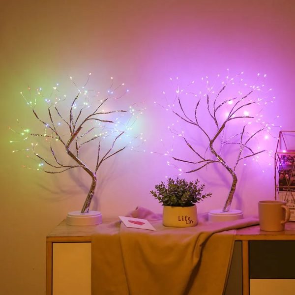Creative Led Tree Table Lamp Full of Stars 36/108 LEDs Touch Switch Fairy Night Lamp Gift Christmas for Kids Home Bedroom Light - Image 4