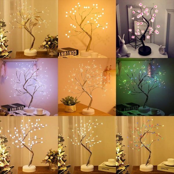 Creative Led Tree Table Lamp Full of Stars 36/108 LEDs Touch Switch Fairy Night Lamp Gift Christmas for Kids Home Bedroom Light - Image 2