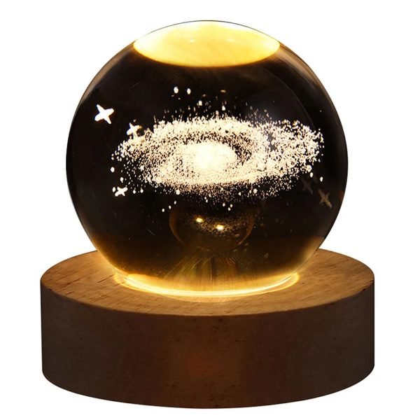 Crystal Ball LED Night Light Glowing Planet Galaxy Solar System Astronaut 3D Moon Table Lamp USB Bedroom Atmosphere Lamp - Image 7