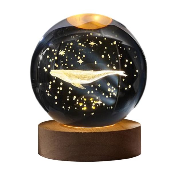 Crystal Ball LED Night Light Glowing Planet Galaxy Solar System Astronaut 3D Moon Table Lamp USB Bedroom Atmosphere Lamp - Image 17