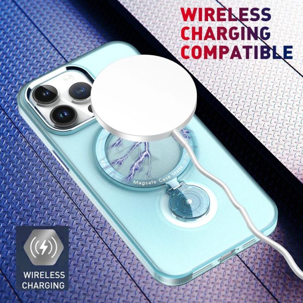 Foldable Ring 360° Rotation Magnetic Stand Matte Phone Case For iPhone - Image 8