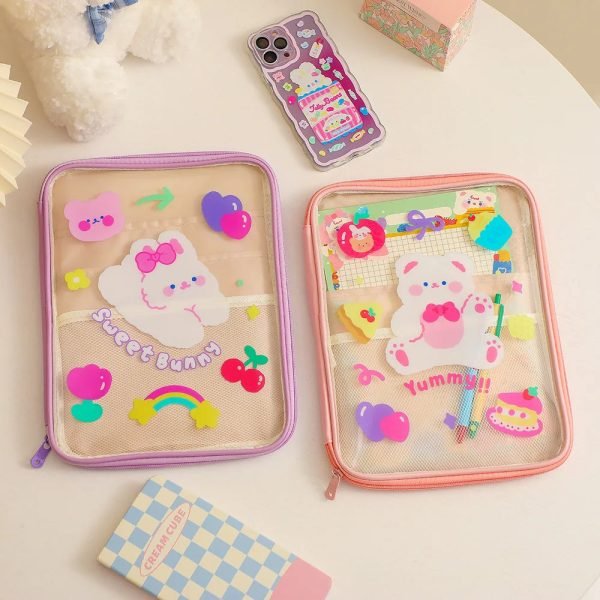 Girls' Summer Cartoon Transparent Tablet Bag PVC Ipad Pro 11 Case Cute Little Tiger Hand Bag 11 Inch IPad Tablet Computer Bag - Image 14