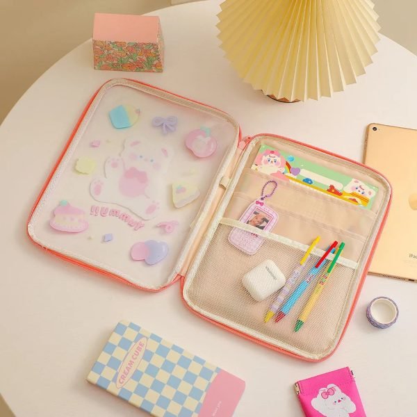 Girls' Summer Cartoon Transparent Tablet Bag PVC Ipad Pro 11 Case Cute Little Tiger Hand Bag 11 Inch IPad Tablet Computer Bag - Image 13