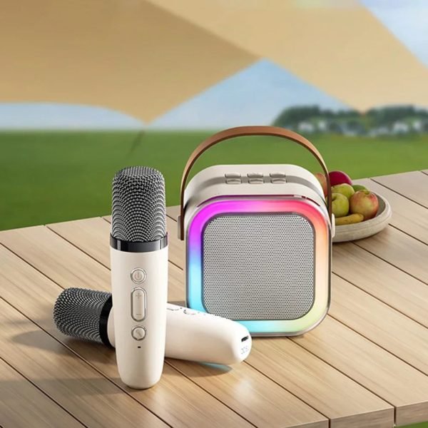 K12 Dual Microphone Karaoke Bluetooth Speaker RGB Light Two 5W Speakers Sound Subwoofer Boombox Support Multiple Input Modes - Image 2