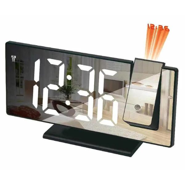 LED Digital Alarm Clock Bedroom Electric Alarm Clock with Projection FM Radio Time Projector Bedroom Bedside Clock - Image 4