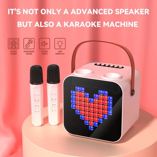 Luxury Family KTV Audio Set Dual Wireless Microphone Integrated Singing Machine Outdoor Portable Karaoke Bluetooth Speaker Box - Image 2