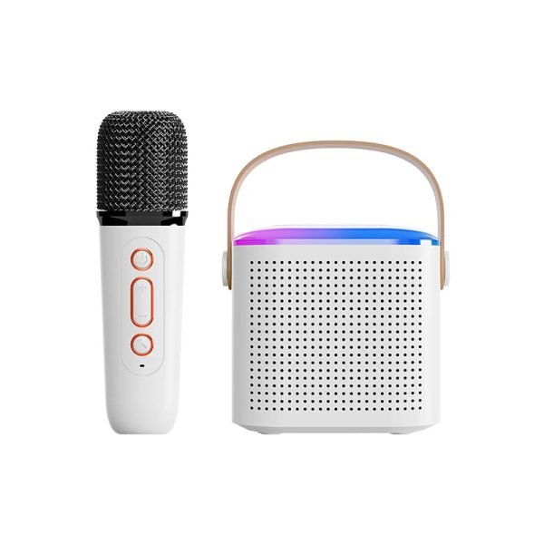 Mini Dual Mic Subwoofer Portable Karaoke Machine Adults kids Bluetooth Speaker System with 2 Wireless Microphones Music Player - Image 7