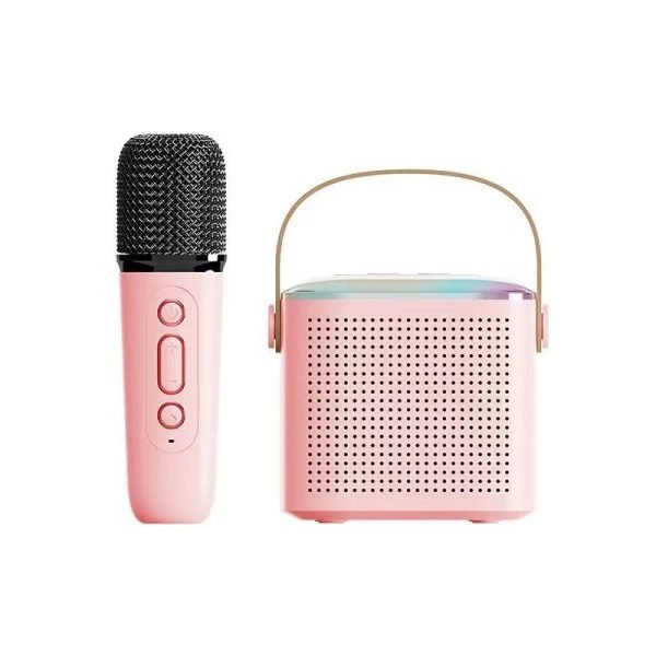 Mini Dual Mic Subwoofer Portable Karaoke Machine Adults kids Bluetooth Speaker System with 2 Wireless Microphones Music Player - Image 9