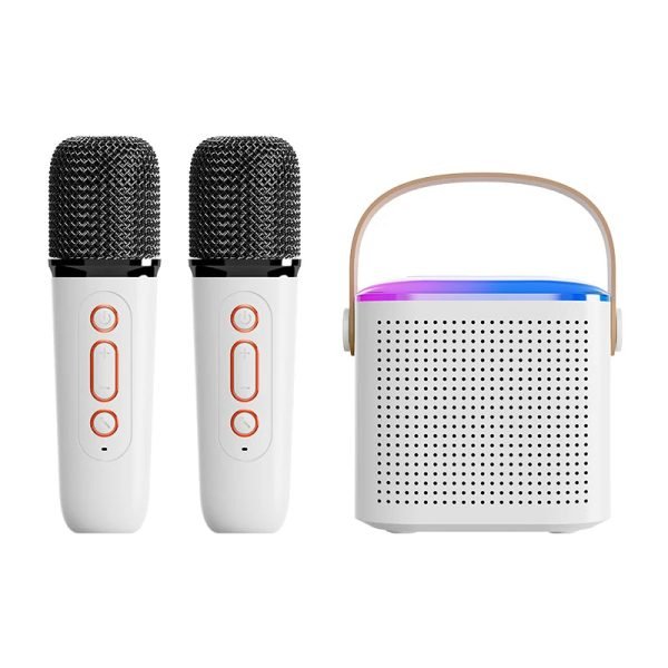 Mini Dual Mic Subwoofer Portable Karaoke Machine Adults kids Bluetooth Speaker System with 2 Wireless Microphones Music Player - Image 8