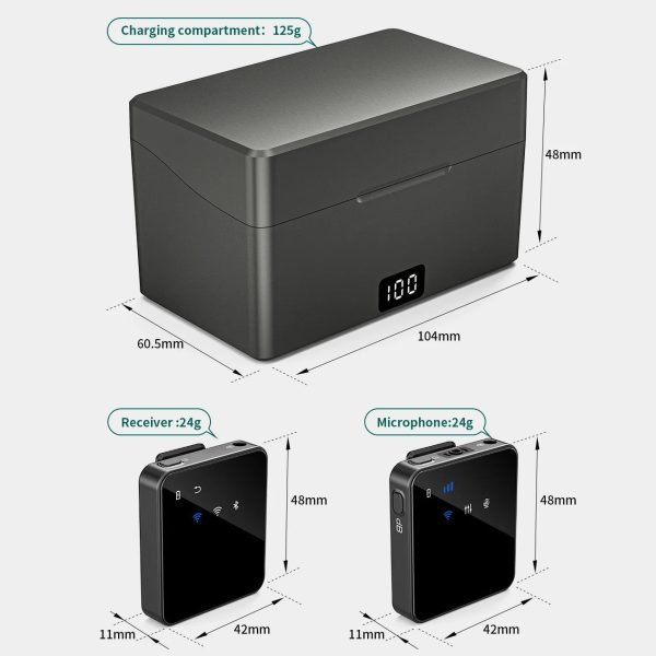 Mini Lavalier Wireless Microphone for Phone Lapel Microphone Mic with Charging Box Noise Reduction for Video Android IOS Camera - Image 6