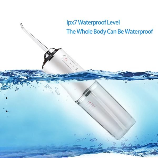 Oral irrigator and Electric toothbrush ipx7 replacement brush head portable dental water flosser with 4 nozzles usb rechargeable - Image 15