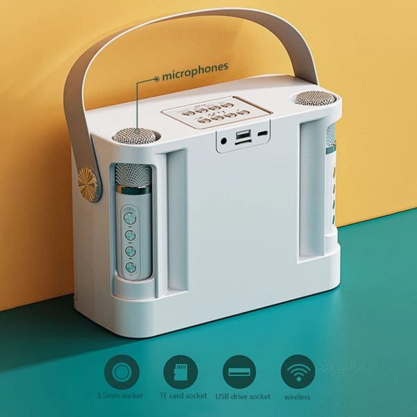 Portable Family Karaoke Machine Bluetooth 5.0 Speaker Wireless Microphone Singing Equipment Stereo Bass Subwoofer Karaoke - Image 3