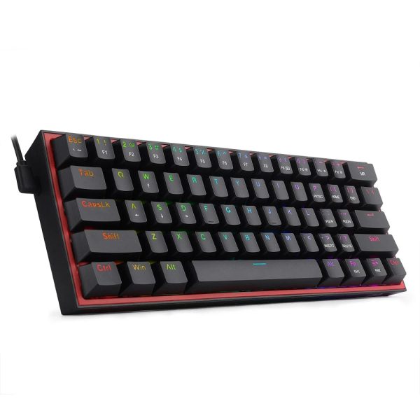 REDRAGON Fizz K617 RGB USB Mini Mechanical Gaming Wired Keyboard Red Switch 61 Key Gamer for Computer PC Laptop detachable cable - Image 7