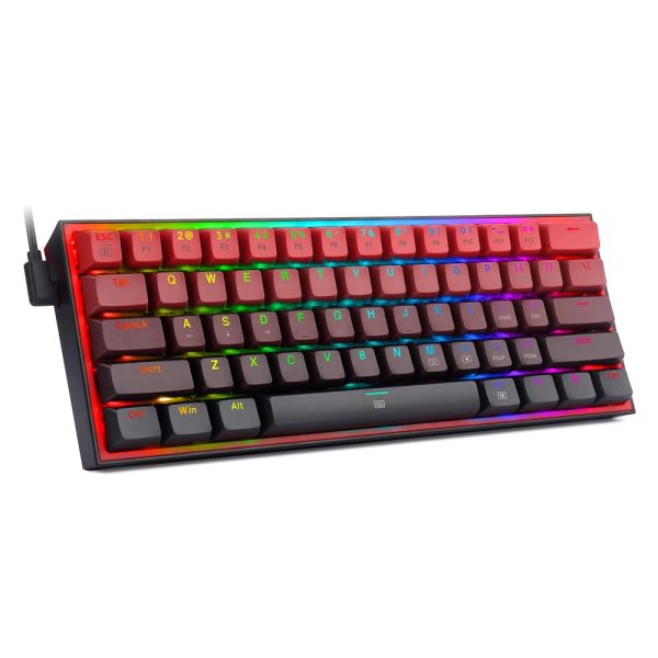 REDRAGON Fizz K617 RGB USB Mini Mechanical Gaming Wired Keyboard Red Switch 61 Key Gamer for Computer PC Laptop detachable cable - Image 13