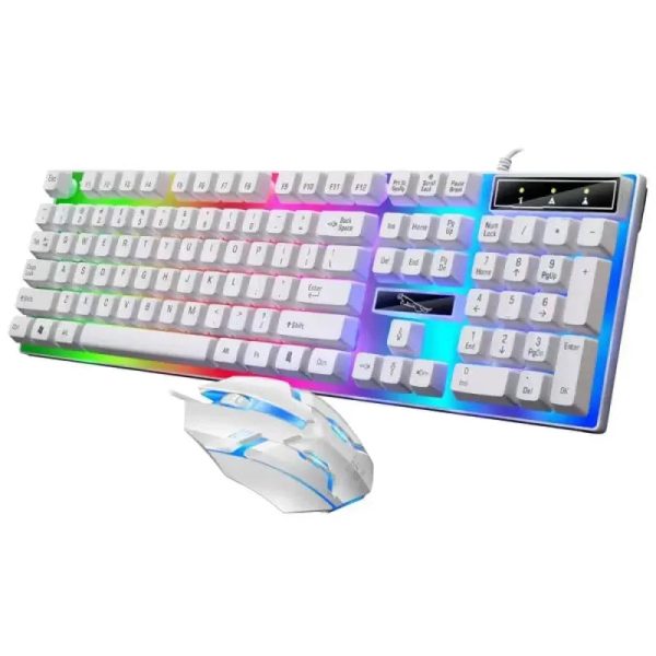 RGB Gaming Keyboard Gamer Keyboard And Mouse Kit Ergonomic Wired Mechanical Keyboard + Mouse Combo 104 Key For Windows PC Gamers