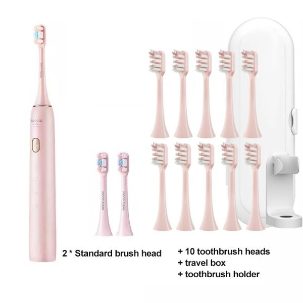 SOOCAS Sonic Electric Toothbrush X3U Pink Toothbrush Adult Waterproof Ultrasonic Automatic USB Rechargeable Tooth Brush Green - Image 12