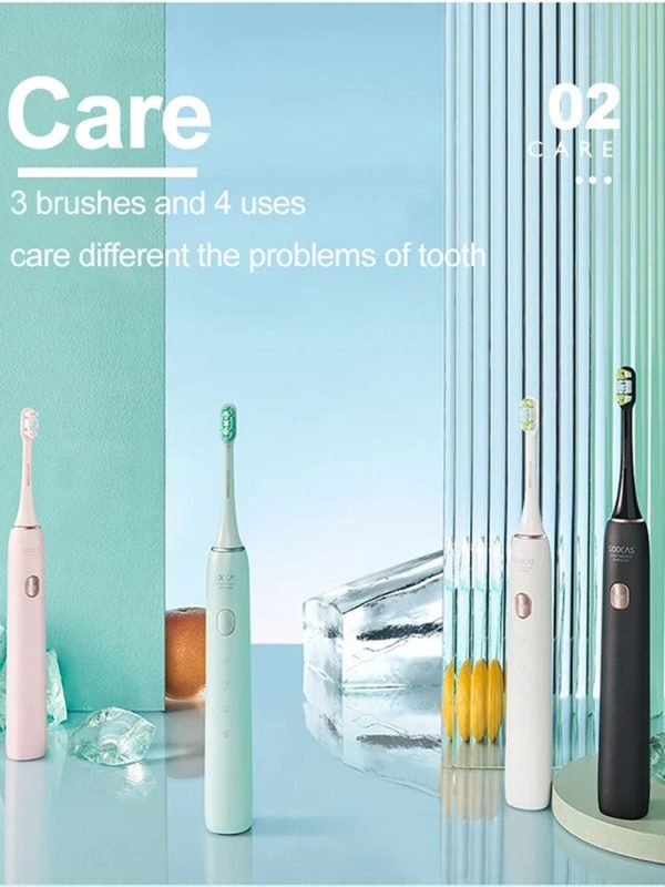 SOOCAS Sonic Electric Toothbrush X3U Pink Toothbrush Adult Waterproof Ultrasonic Automatic USB Rechargeable Tooth Brush Green - Image 6