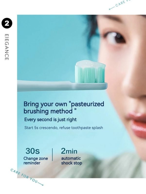 SOOCAS Sonic Electric Toothbrush X3U Pink Toothbrush Adult Waterproof Ultrasonic Automatic USB Rechargeable Tooth Brush Green - Image 4