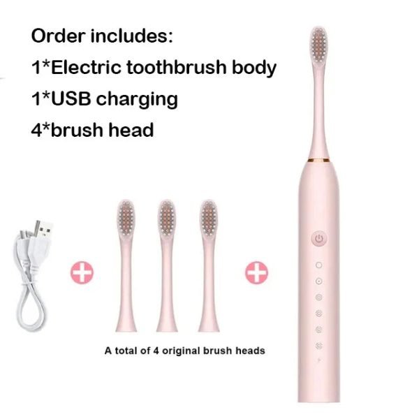 Smart Electric Toothbrush USB Rechargeable Teeth Clean Whitening Sonic Toothbrush Timing Tooth Brush With Replacement Heads - Image 23