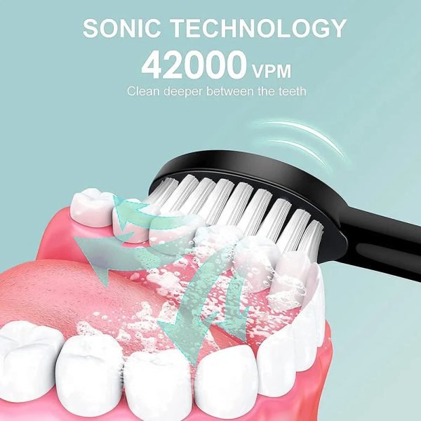 Smart Electric Toothbrush USB Rechargeable Teeth Clean Whitening Sonic Toothbrush Timing Tooth Brush With Replacement Heads - Image 17