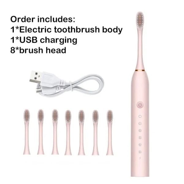 Smart Electric Toothbrush USB Rechargeable Teeth Clean Whitening Sonic Toothbrush Timing Tooth Brush With Replacement Heads - Image 26