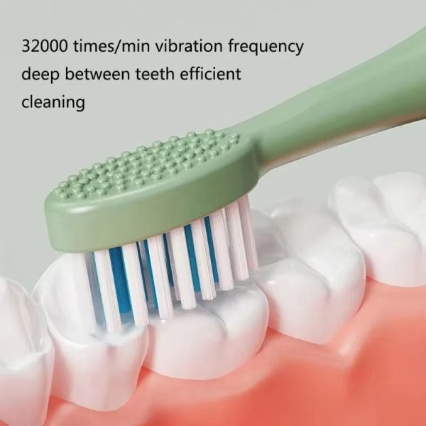 Sonic Electric Toothbrush Timer Brush 5 Mode USB Charger Rechargeable Deep Clean Tooth Brushes Replacement Heads Set For Adults - Image 17