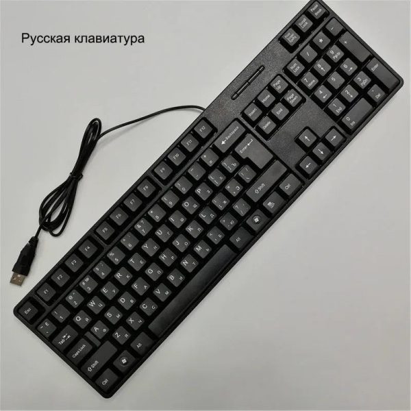 Spanish French  Russian Arabic Letter keycaps Keyboard Gaming Keyboard Usb Wired 104 Keys  For Computer - Image 9