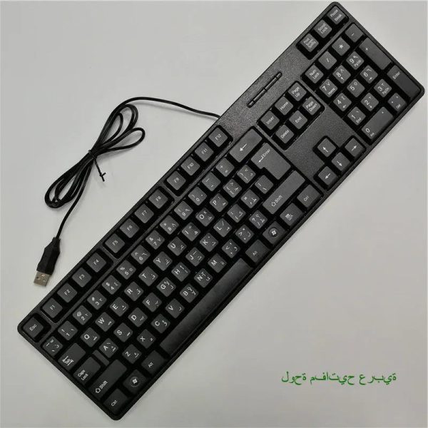 Spanish French  Russian Arabic Letter keycaps Keyboard Gaming Keyboard Usb Wired 104 Keys  For Computer - Image 10