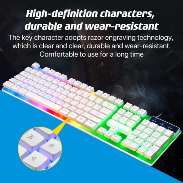 USB Wired Keyboard Mouse Set 104 Keys Backlight Gaming Keyboard Gaming Mouse For Laptop PC Computer - Image 2