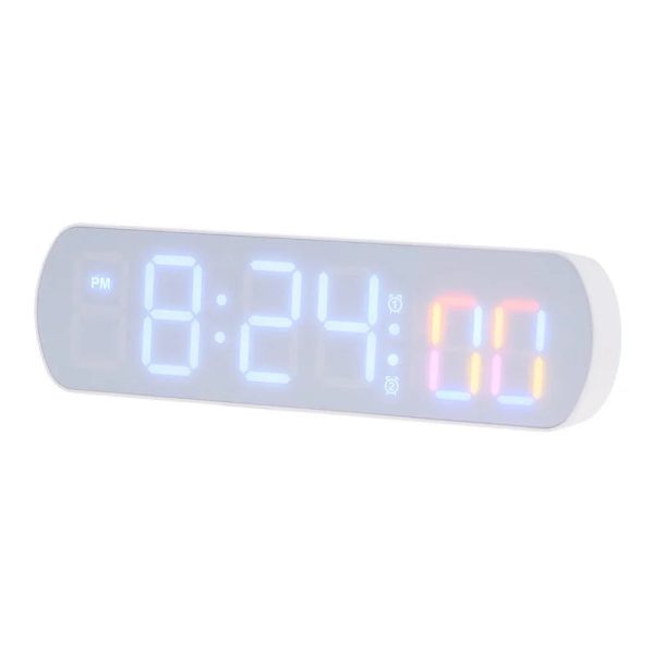 Voice Control Digital Alarm Clock TEMP Date Timer Coutdown Night Mode Type-C USB 12/24H Anti-disturb Funtion 2 Alarms LED Clock - Image 8