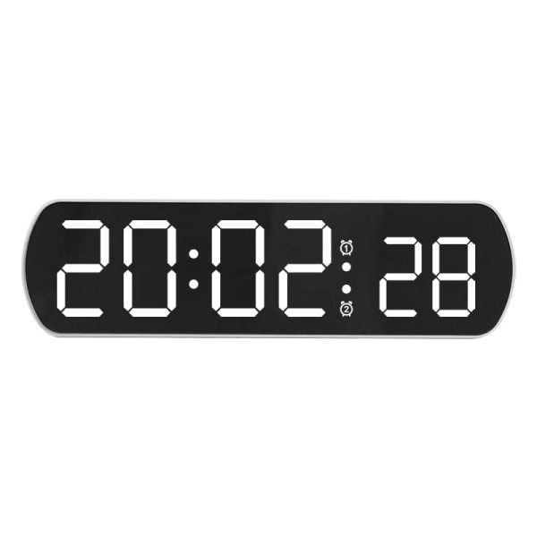 Voice Control Digital Alarm Clock TEMP Date Timer Coutdown Night Mode Type-C USB 12/24H Anti-disturb Funtion 2 Alarms LED Clock - Image 14